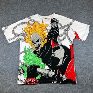 Chronic Images Shirt Mens XL "Hell Race" Spawn vs Ghost Rider AOP All Over Print